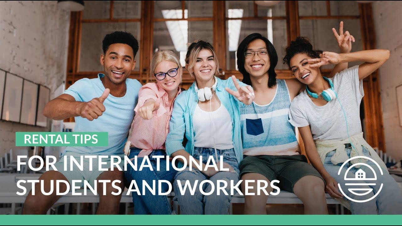 International students posing for a photo