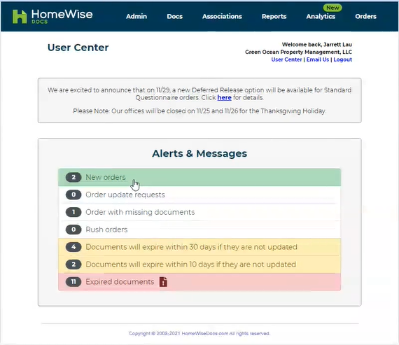 GOPM User Center_HomeWiseDocs