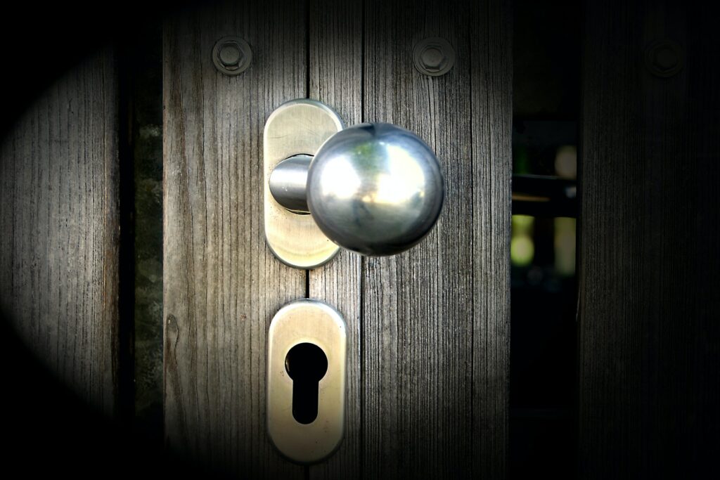 Avoid locking yourself out with passage door knobs