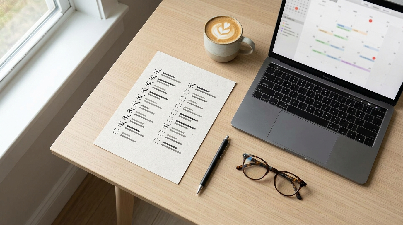 Tenant screening checklist and laptop representing best screening practices